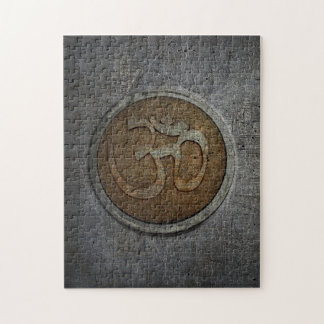 Ohm Sign Puzzle. Spiritualitet uppfyller hjärnans  Pussel