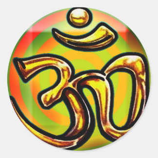 OHM Sticker LARGE Runt Klistermärke