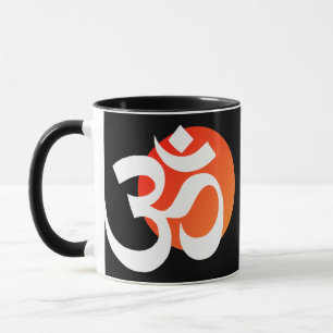 Ohm svart bakgrund mugg