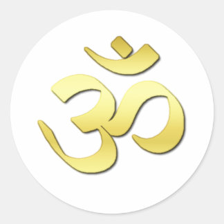 Ohm Symbol Runt Klistermärke