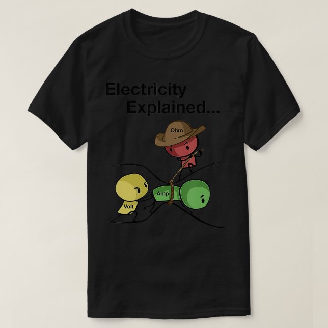 Ohm Volt Amp Electrical (AMP) T Shirt (Design framsida)