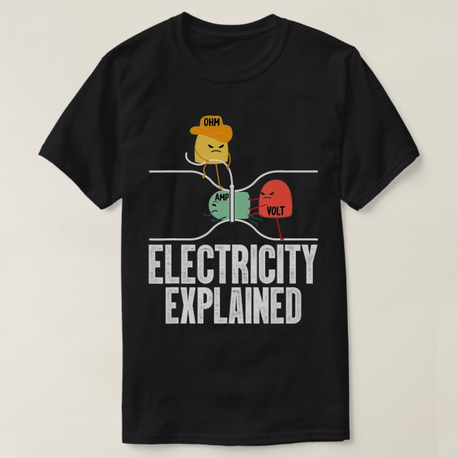 Ohm Volt Amp Electrical (AMP) T Shirt (Design framsida)
