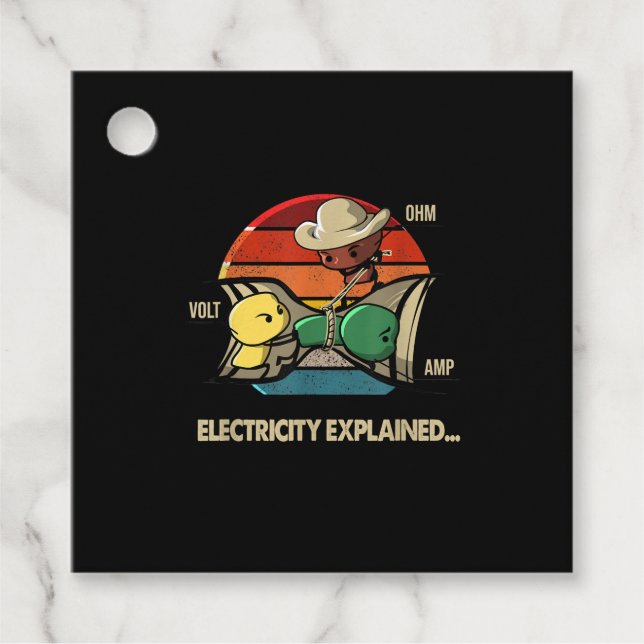 Ohm Volt Amp Electrician (Eriker) Gåvor Etiketter (Framsida)