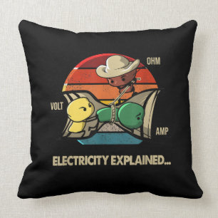 Ohm Volt Amp Electricity Förklaring Electrician Kudde