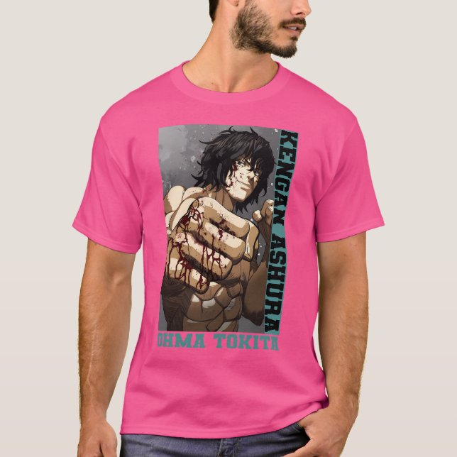 Ohma Tokita - Kengan Ashura T Shirt (Framsida)