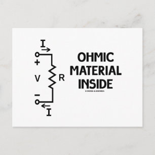 Ohmiskt material inuti (Ohms lag) Vykort