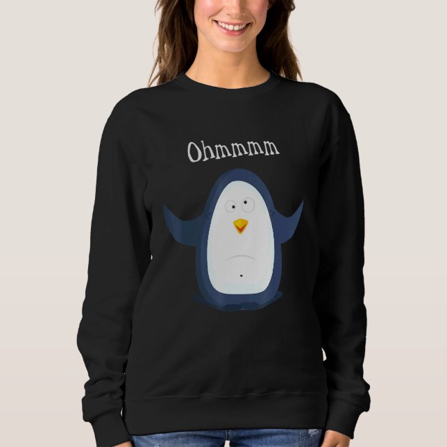 Ohmmm Yoga Penguin Tea I Meditation Relaxation T Shirt (Framsida)
