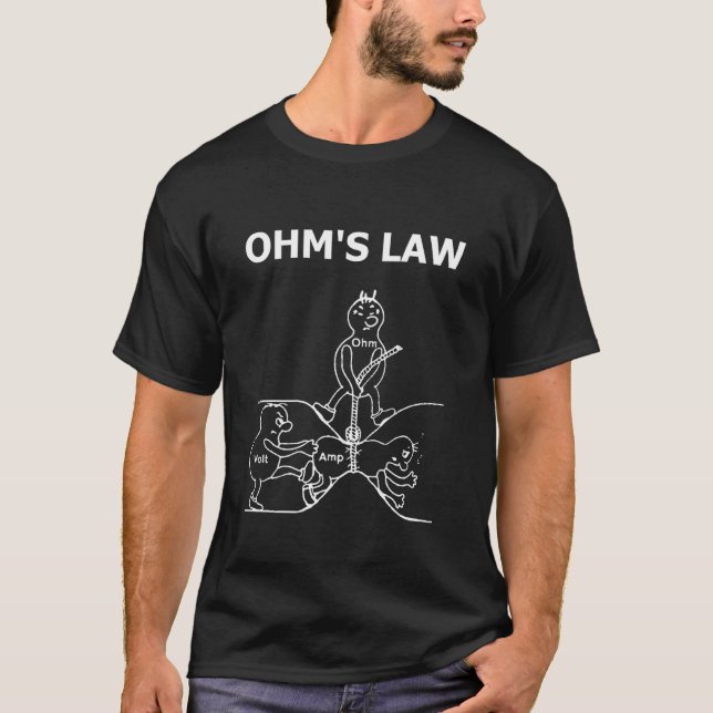 Ohms lag Elingenjör Ohm Elektronisk T-Shirt (Framsida)