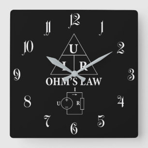 Ohms lag fyrkantig klocka