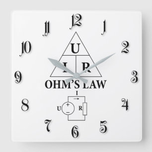 Ohms lag fyrkantig klocka