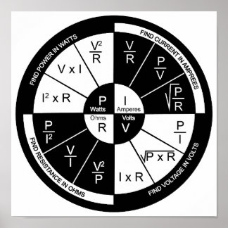 Ohms lag Poster- White Poster