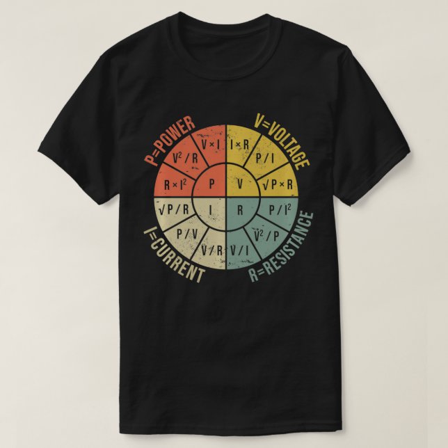 OHMS Law Diagram Electrical Electronics Ingenjör V T Shirt (Design framsida)