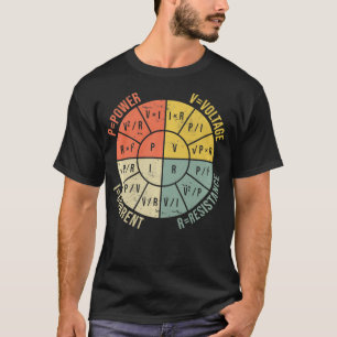 OHMS Law Diagram Electrical Electronics Ingenjör V T Shirt