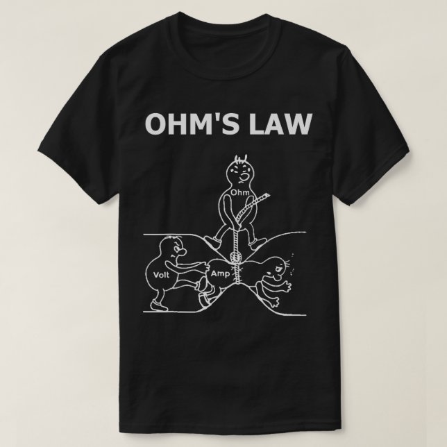 Ohms Law Electrical Ingenjör Ohm Electronic T Shirt (Design framsida)