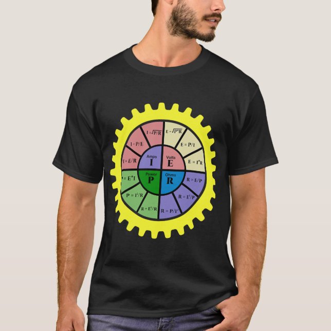 Ohms Law Jersey-Ohms Law Diagram-Electrical Engine T Shirt (Framsida)