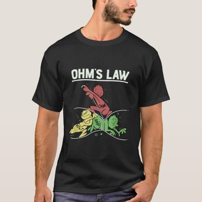 OHms Law Rolig tröja.Electrical Electronics Engine T Shirt (Framsida)