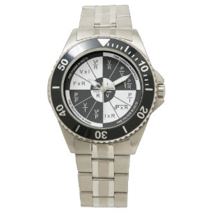 Ohms Law Watch - Black and White Armbandsur