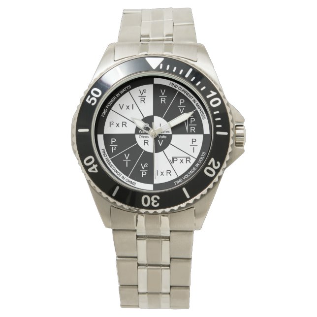 Ohms Law Watch - Black and White Armbandsur (Framsida)
