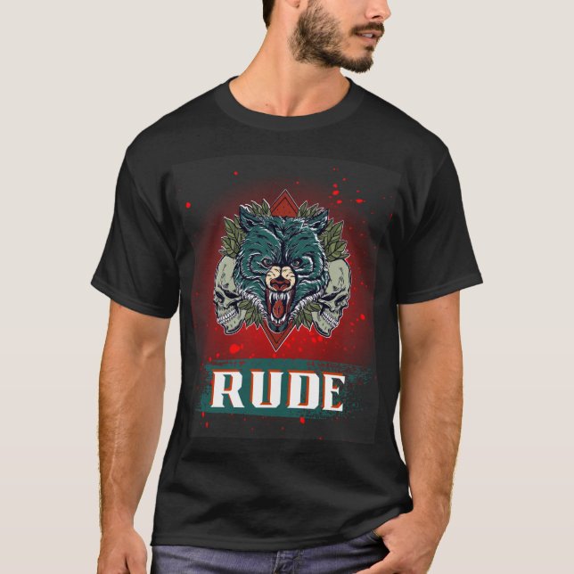 ohövlig, dödskalle och björn t shirt (Framsida)