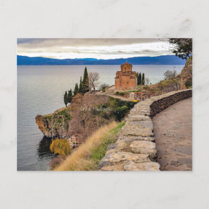 Ohrid, landskapsfoto i Makedonien Vykort