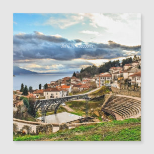 Ohrid, panoramatisk syn på Makedonien