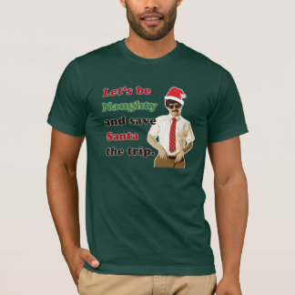 Ohyfsad 70-talmustaschSanta man T-shirt