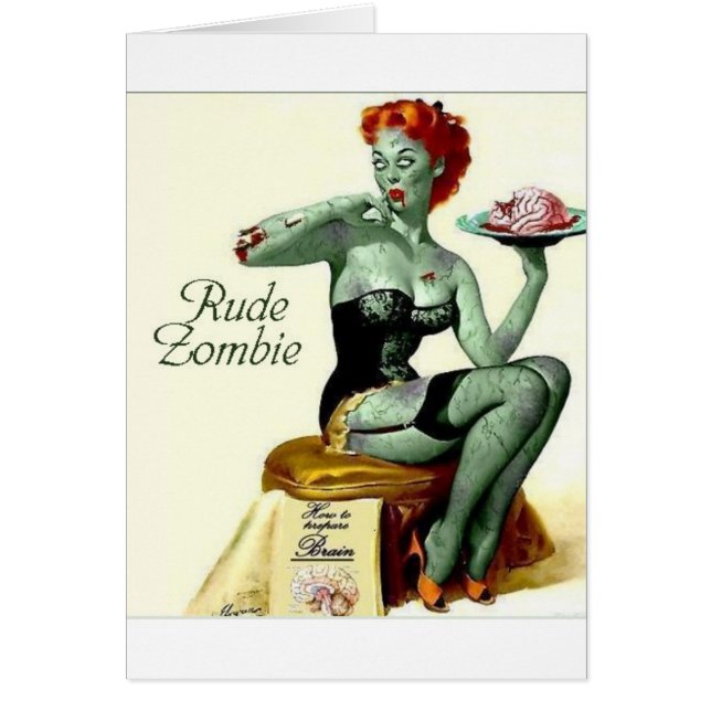 Ohyfsad Zombie "den första bitan ", Hälsningskort (Framsidan)