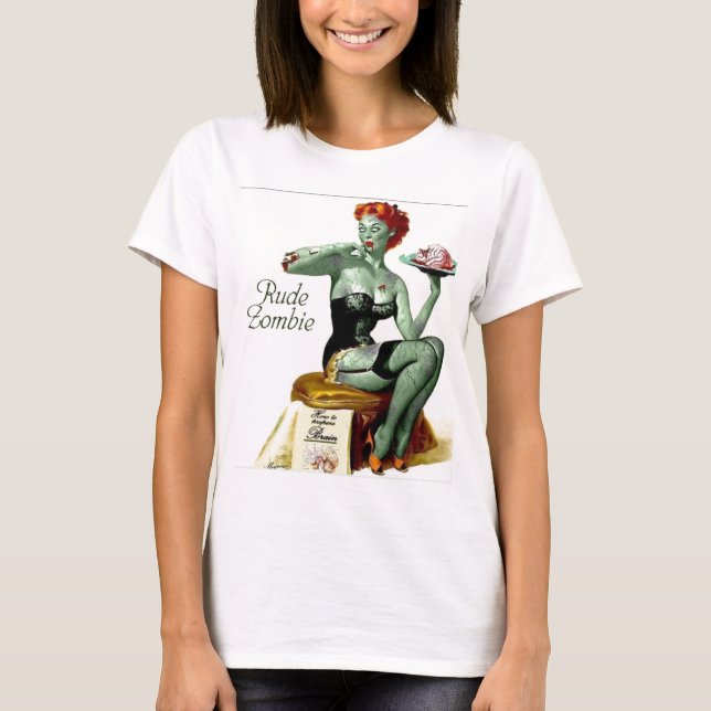 Ohyfsad Zombie "den första bitan ", T Shirt (Framsida)