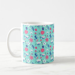 Ohyfsat blommönster kaffemugg