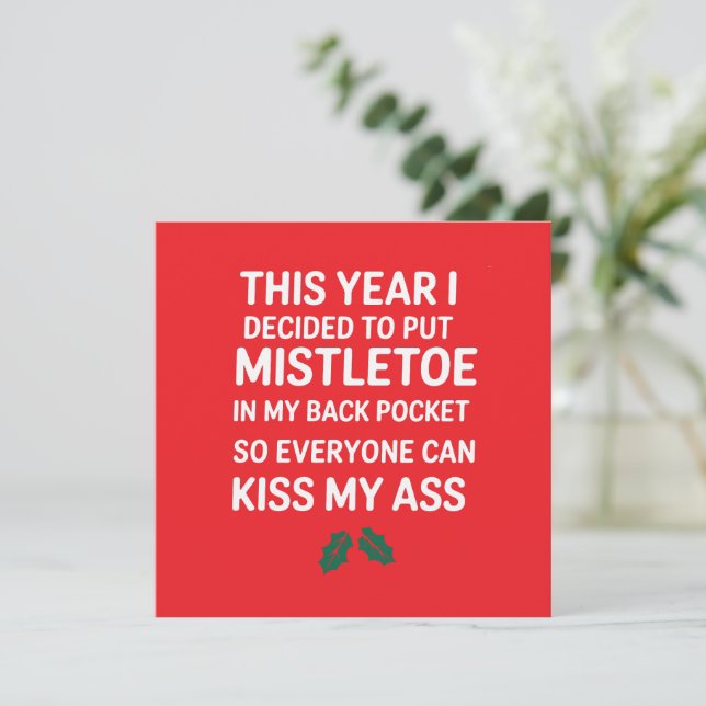 Ohyfsig jul Roligt Noel Hilarious Julgran Julkort (Stående Fram)