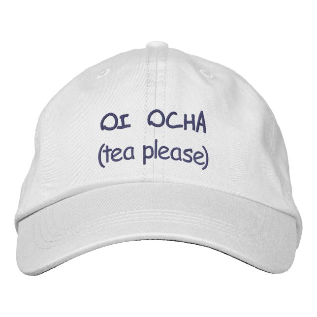 Oi Ocha (tack) Broderad Keps (Framsida)