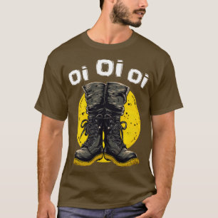 Oi Oi Oi Punk Sten Combat Boots Skinhead Music Oi T Shirt