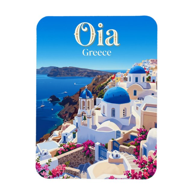 Oia by Grekland Magnet (Vertikal)