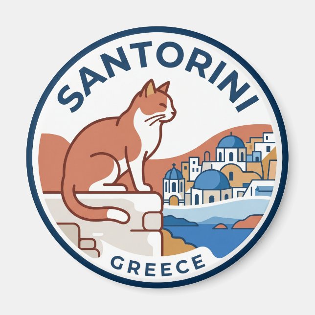 Oia Grekland Magnet (Framsidan)