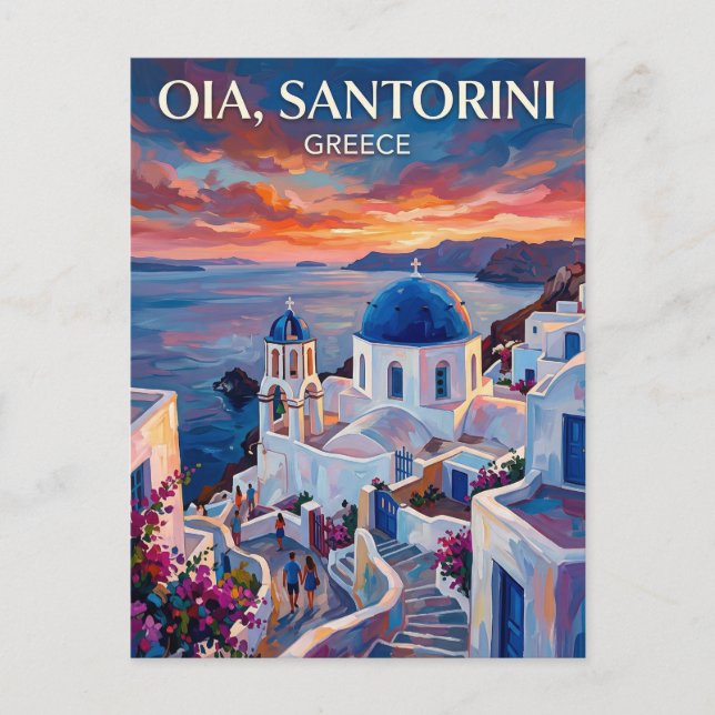 Oia Grekland Vykort (Framsida)