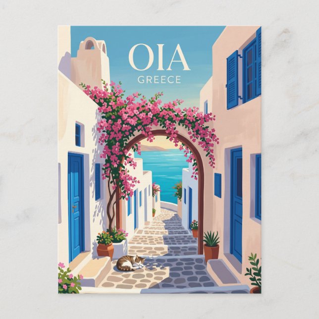 Oia Grekland Vykort (Framsida)