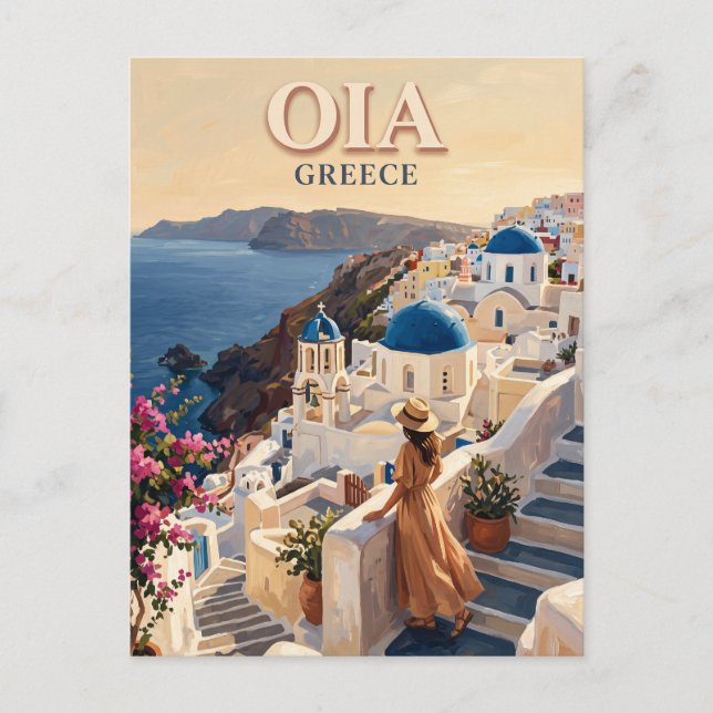Oia Grekland Vykort (Framsida)