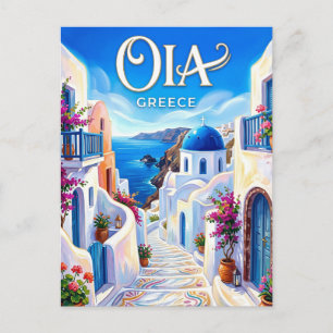 Oia Marmorgränd Grekland Vykort