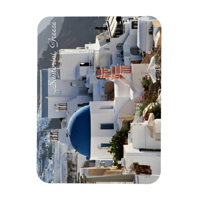 Oia,Santorini Greece, fotografi, magnet (Vertikal)