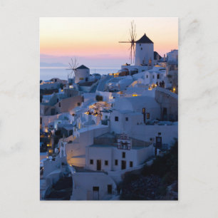 Oia Santorini Greece Sunset Vykort