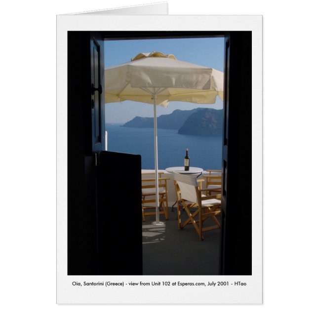 Oia Santorini (Grekland) - Hälsningskort (Framsidan)