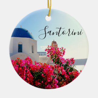Oia Santorini, Greklands fotografi Julgransprydnad Keramik
