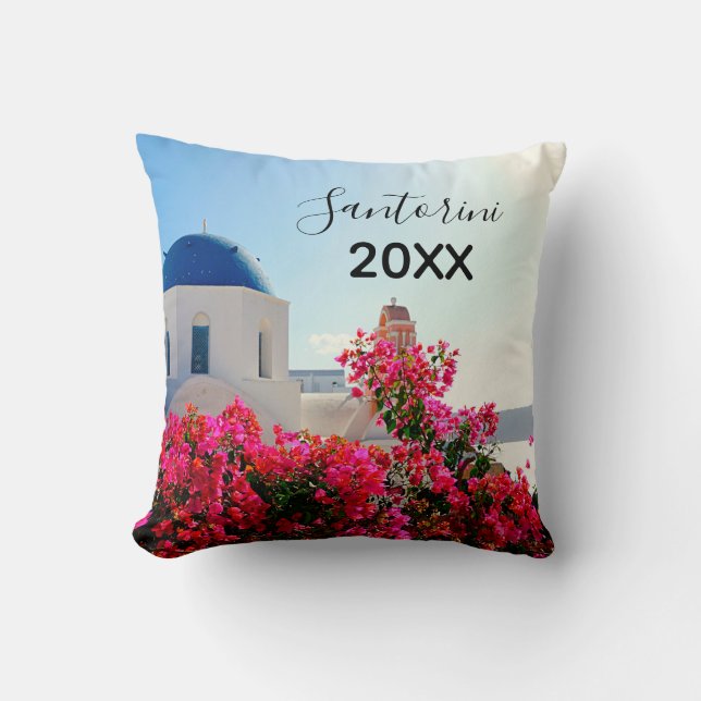 Oia Santorini, Greklands fotografi   Kudde (Framsida)