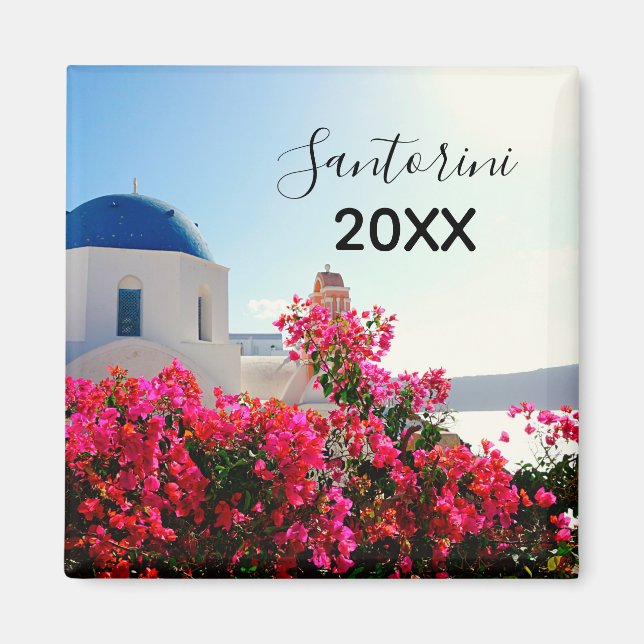 Oia Santorini, Greklands fotografi Magnet (Framsidan)