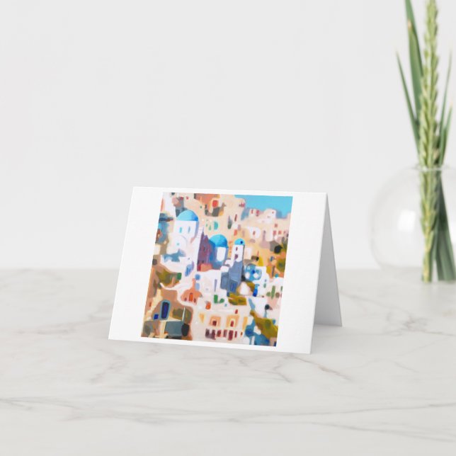 Oia Santorini Kort (Framsida)