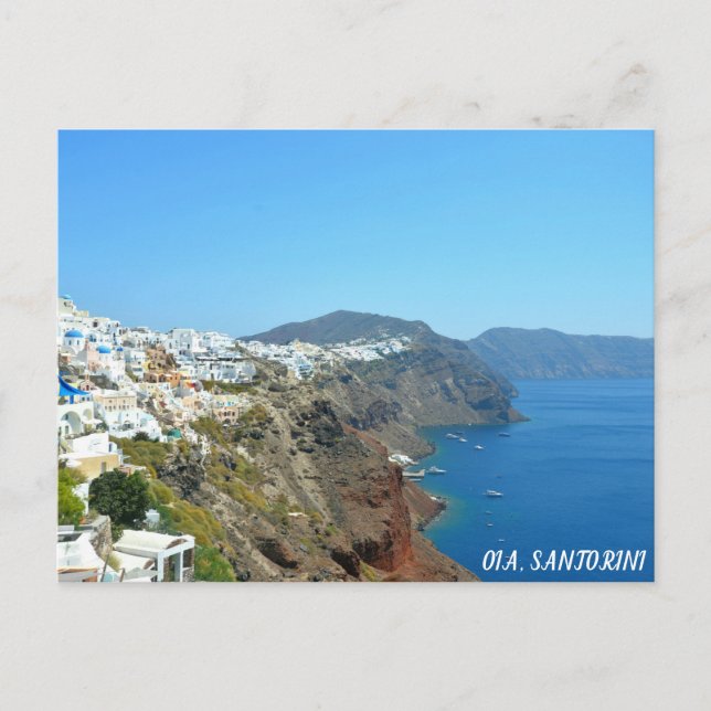 Oia, Santorini-landskapet Postcard Vykort (Framsida)