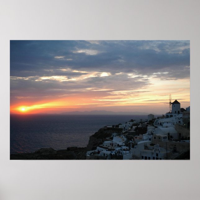 Oia Sunset Poster (Framsidan)