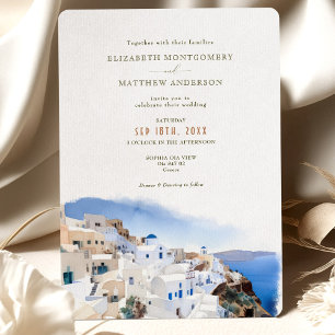 Oia Village Santorini Island Greece Bröllop Invita Inbjudningar