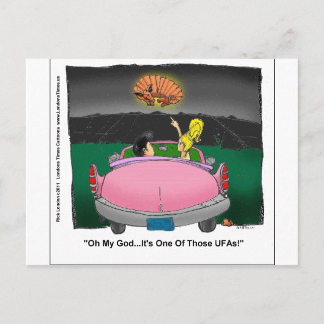 Oidentifierade flygande Armadillo UFA-nygåvor Vykort (Framsida)
