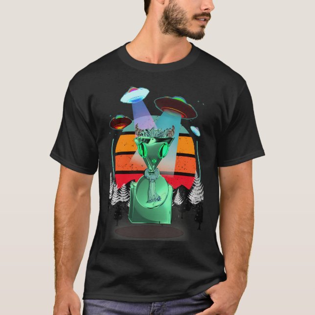 Oidentifierat flygobjekt Jag tror snarare på Ufo A T Shirt (Framsida)